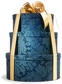 Stack of Wrapped Hat Boxes as Gift Hats