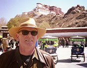 Niels P. in Lhasa, Tibet wearing a Kentucky Smith SE.