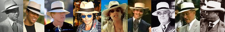 Strip of Celebrities Wearing Panama Hats