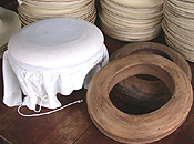 Panama hat on hat flange