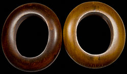 Long oval. Regular oval. Both are for the same size head and the same width brim.