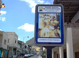 Billboard of Brent Black on a Montecristi Street