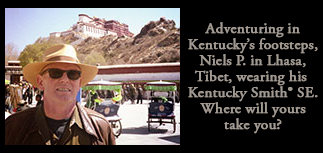 Niels P. in Lhasa, Tibet wearing a Kentucky Smith® SE.
