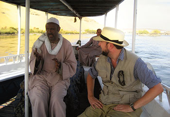 H. Anglin crossing the Nile at Aswan.