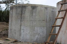 Completed water tank