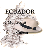 Ecuador Cities Map, showing the Ecuadorian Cities of Montecristi and Cuenca