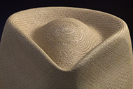 Kentucky Smith Cocoa genuine Panama hat - crown close up