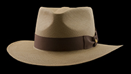 Kentucky Smith Cocoa genuine Panama hat - Jamaica brown ribbon