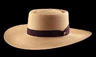 Bahama Beach Cocoa genuine Panama hat - brown ribbon