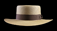 Bahama Beach Cocoa genuine Panama hat - ivory ribbon