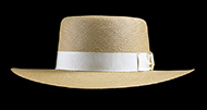 Bahama Beach Cocoa genuine Panama hat - ivory ribbon