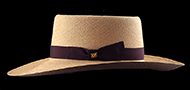 Bahama Beach Cocoa genuine Panama hat - ivory ribbon