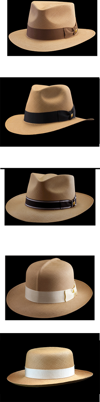 Panama hats, mens, womens, fedoras