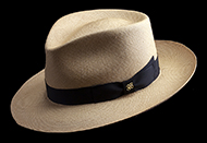 Classic Fedora Cocoa genuine Panama hat - top view 